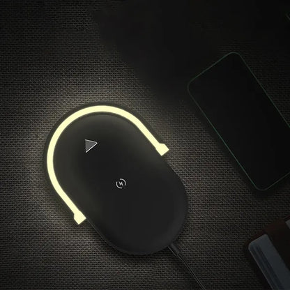 Wireless Night Light Foldable Phone Holder 15W Fast Charger