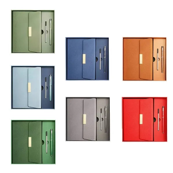 Elegant Notebook And Pen Gift Set With Box Bag