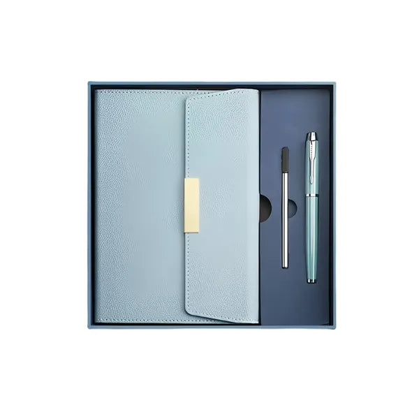 Elegant Notebook And Pen Gift Set With Box Bag