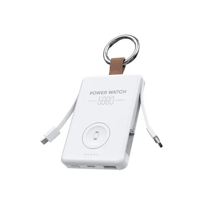 Mini Magnetic Wireless Charger With Built In Cables