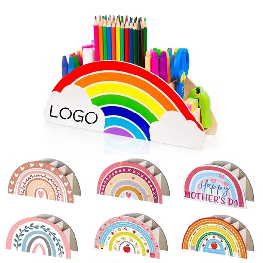 Rainbow Wooden Desk Organizer