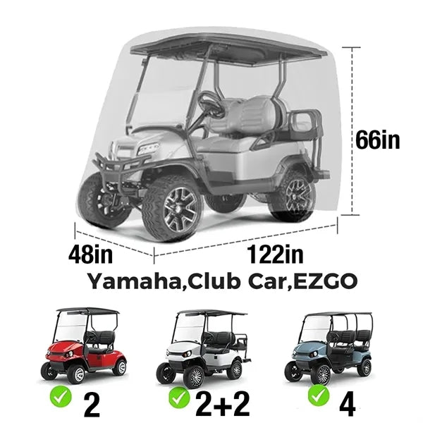 600D Golf Cart Cover Fits
