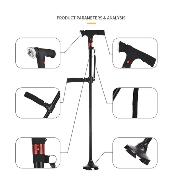 Elderly Walking Stick With Alarm