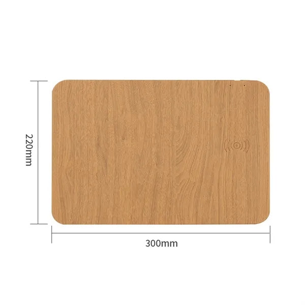 Wood Grain Wireless Charging Mouse Pad