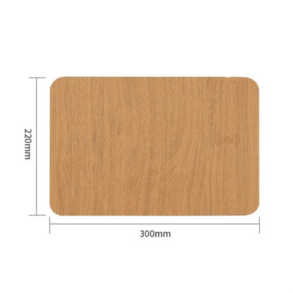 Wood Grain Wireless Charging Mouse Pad