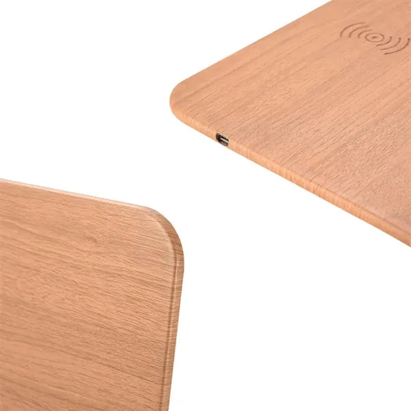 Wood Grain Wireless Charging Mouse Pad