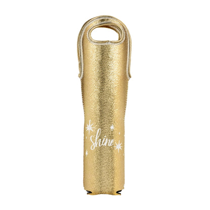 Wine Tote -Metallic Neoprene Single