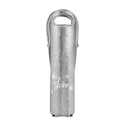 Wine Tote -Metallic Neoprene Single