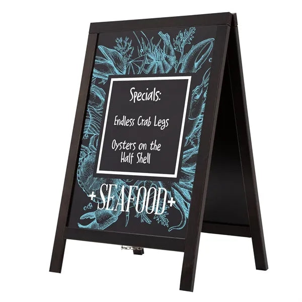 Economy Wood A-Frame Imprinted Chalkboard Kit