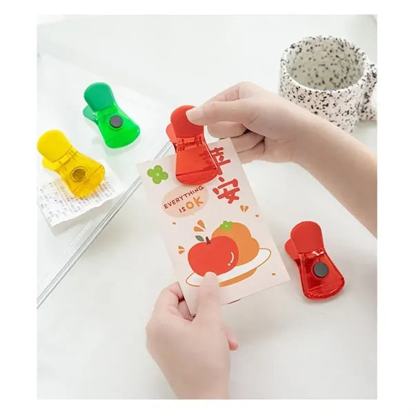 Plastic Magnetic Chip Clip Custom Pad Printing Bag Clips