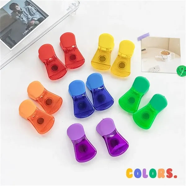 Plastic Magnetic Chip Clip Custom Pad Printing Bag Clips
