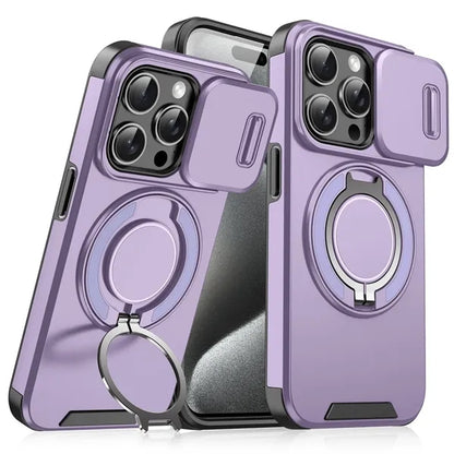 Magnetic Rotating Stand Case For Iphone 16 Pro Max
