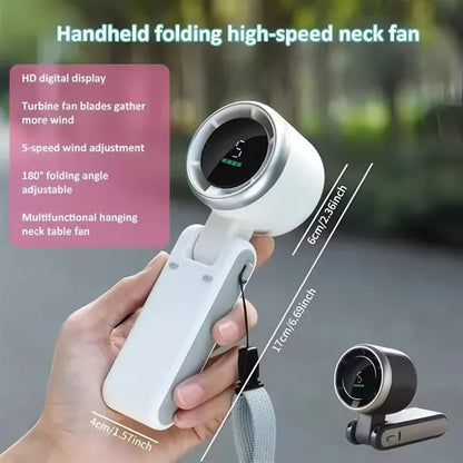 Turbo Speed Usb Rechargeable Handheld Fan