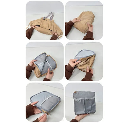 2In1 Foldable Nylon Large Capacity Tote Backpack