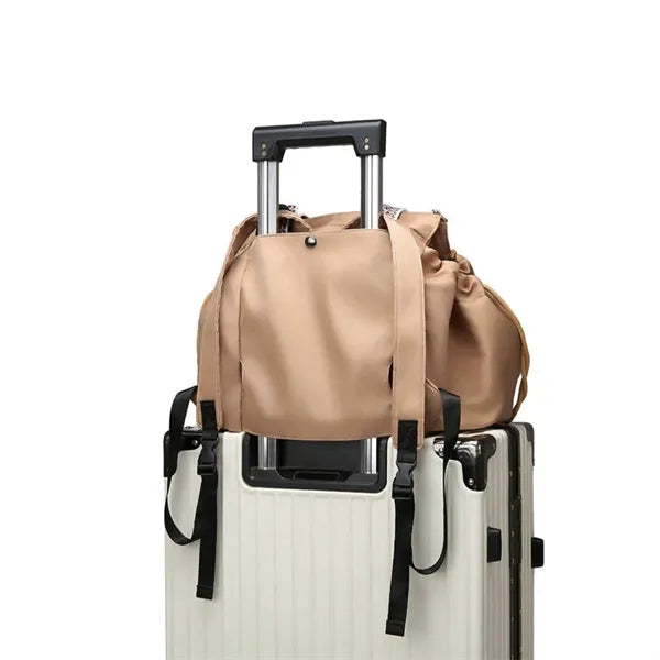2In1 Foldable Nylon Large Capacity Tote Backpack