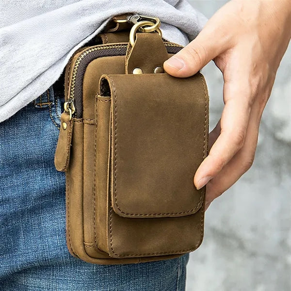 Leather Crossbody Phone Bag With Rfid Protection