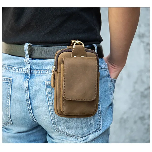 Leather Crossbody Phone Bag With Rfid Protection