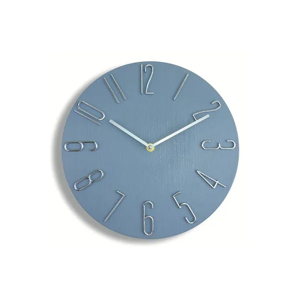 Silent Plastic Wall Clock 12 Inch Round