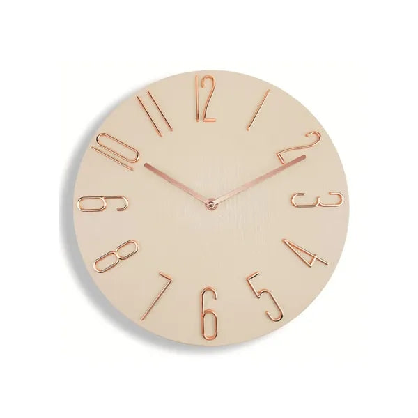 Silent Plastic Wall Clock 12 Inch Round