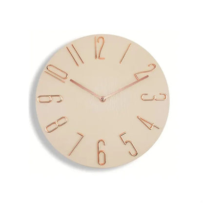 Silent Plastic Wall Clock 12 Inch Round