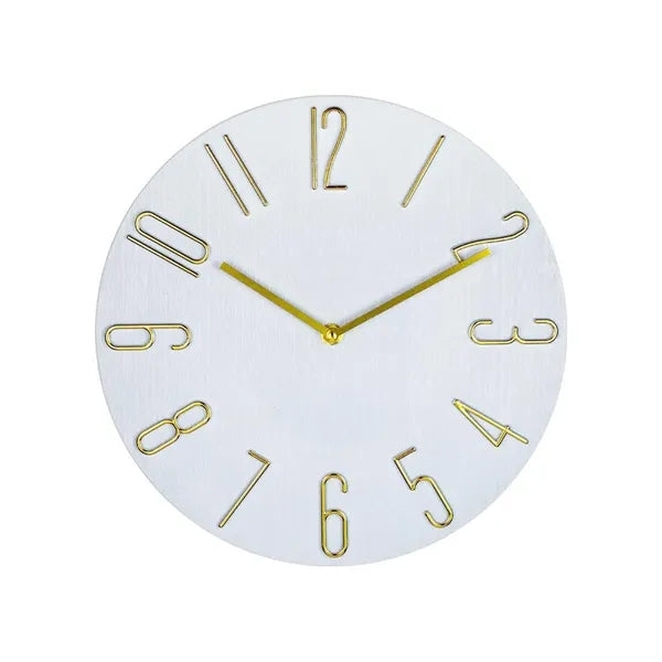 Silent Plastic Wall Clock 12 Inch Round