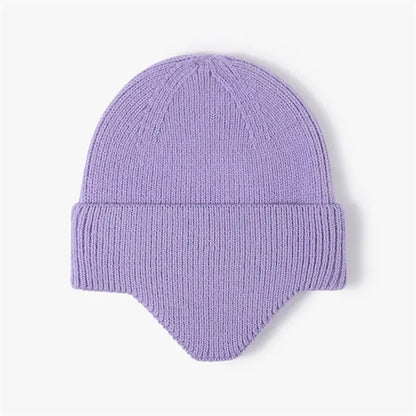 Winter Knit Earflap Hat Cold Weather Beanie