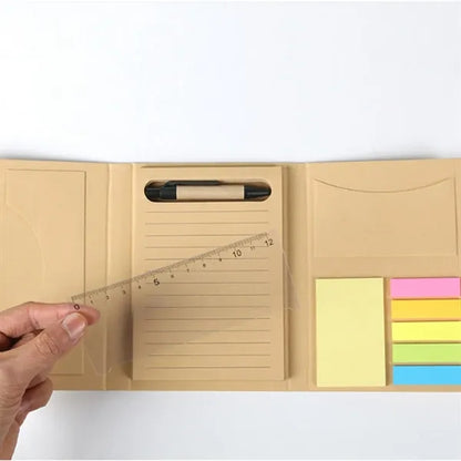 Portable Notepad With Pen Convenient Sticky Notebook