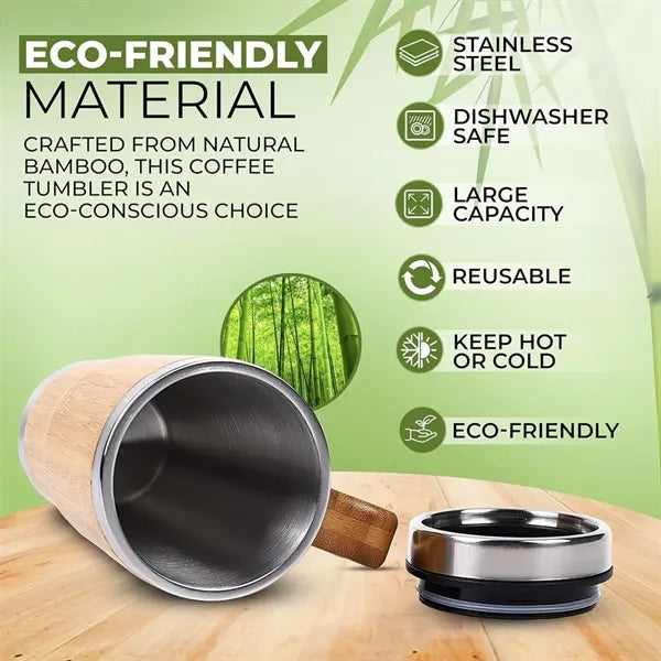 Customizable Eco-Friendly Bamboo Stainless Steel Thermos Cup