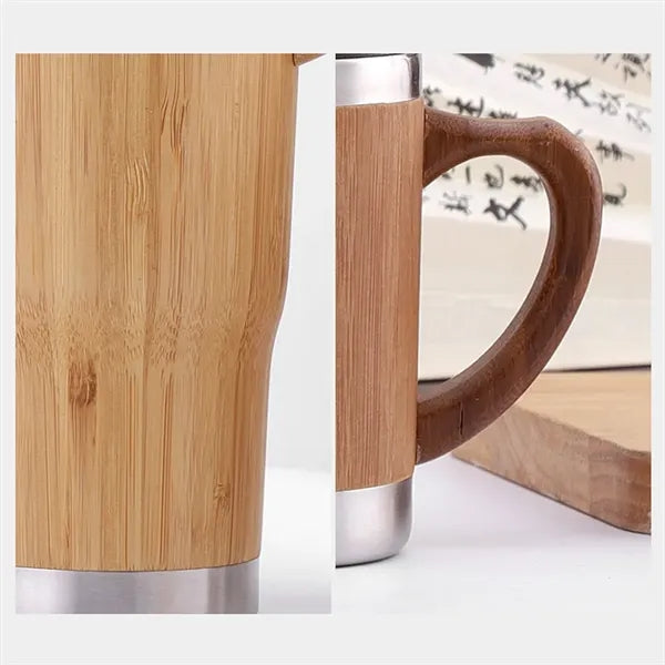 Customizable Eco-Friendly Bamboo Stainless Steel Thermos Cup