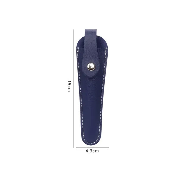 Portable Scissors Leather Buckle Long Protective Case