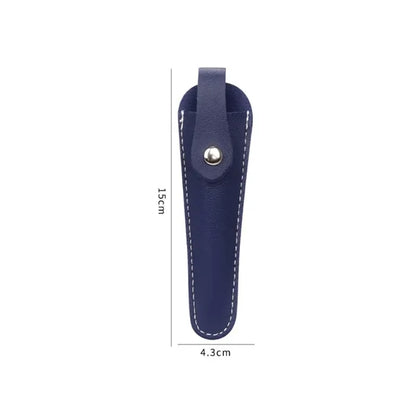 Portable Scissors Leather Buckle Long Protective Case