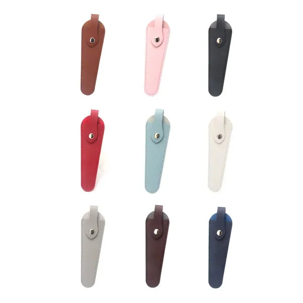 Portable Scissors Leather Buckle Long Protective Case