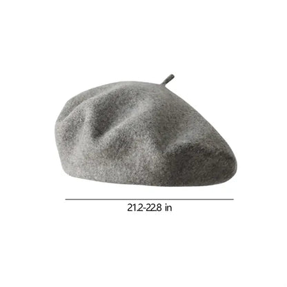 Solid Color Wool Fashionable Warm Customizable Beret