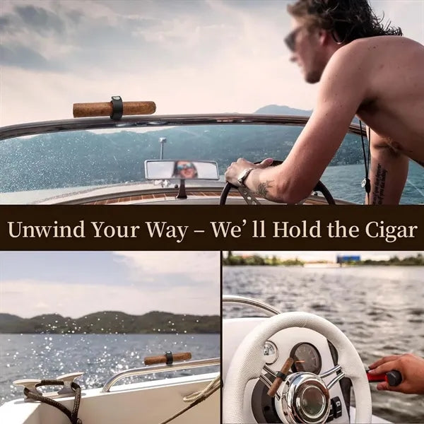 Sporting event golf fishing adjustable magnetic cigar holder