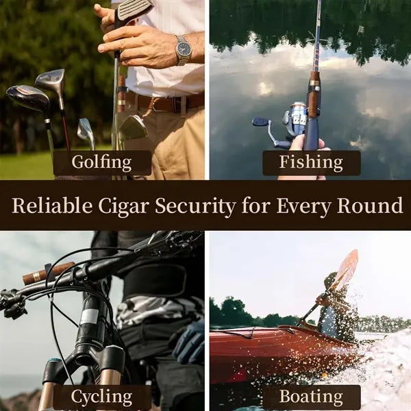Sporting event golf fishing adjustable magnetic cigar holder