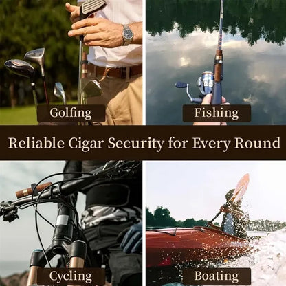 Sporting event golf fishing adjustable magnetic cigar holder