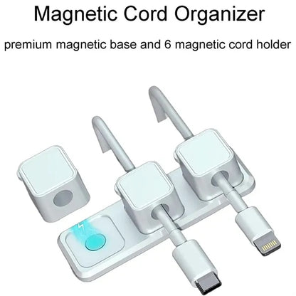 Office desk workspace organizer cable management cord holder