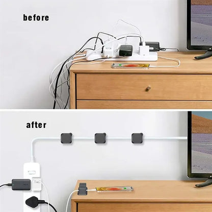 Office desk workspace organizer cable management cord holder
