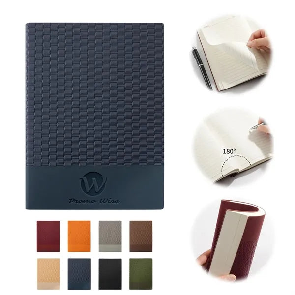 PU Leather Woven Paperback Business Customized Notebook