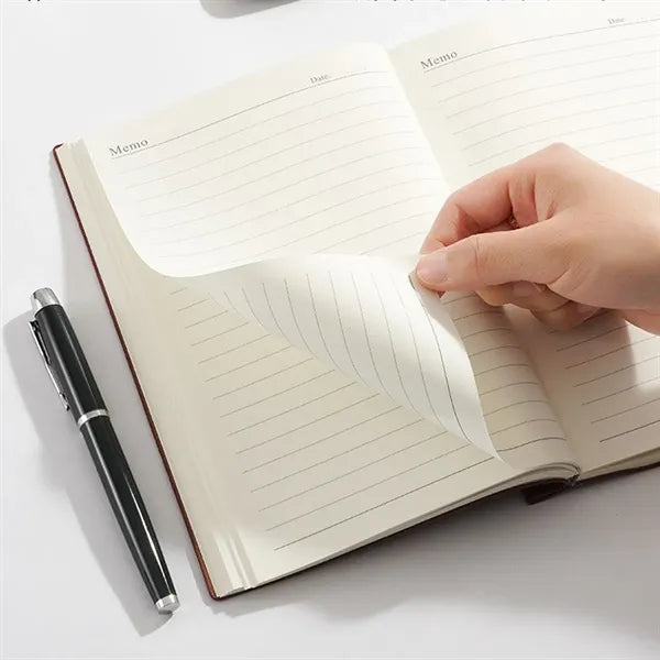 PU Leather Woven Paperback Business Customized Notebook