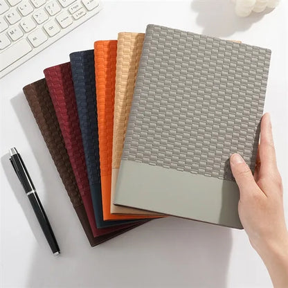 PU Leather Woven Paperback Business Customized Notebook