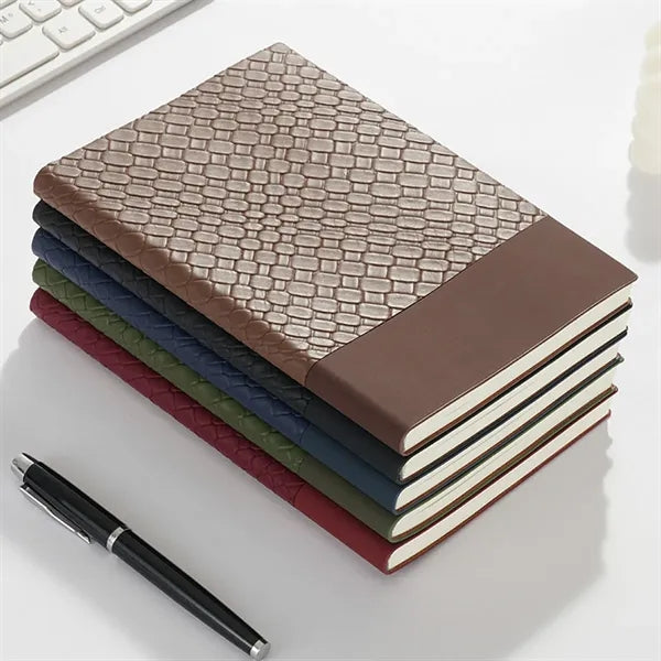 PU Leather Woven Paperback Business Customized Notebook