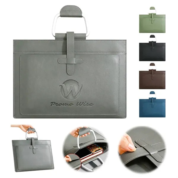 A4 Waterproof Portable Double-Pocket Document Handbag