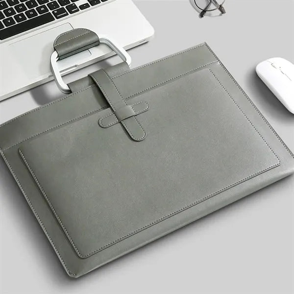 A4 Waterproof Portable Double-Pocket Document Handbag