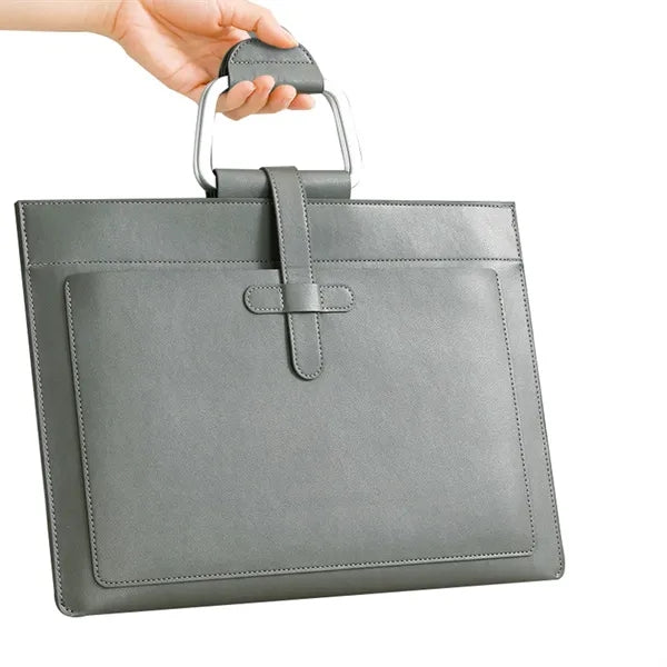 A4 Waterproof Portable Double-Pocket Document Handbag