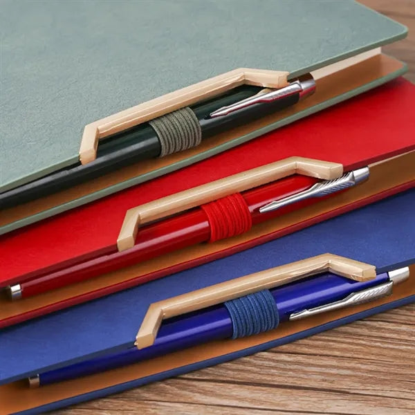 A5 Simple Business Notebook With Elastic Pen Slot