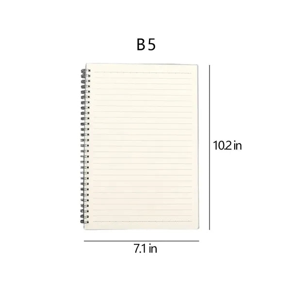 Multi-Size Simple Frosted Coil Customizable Lined Notebook