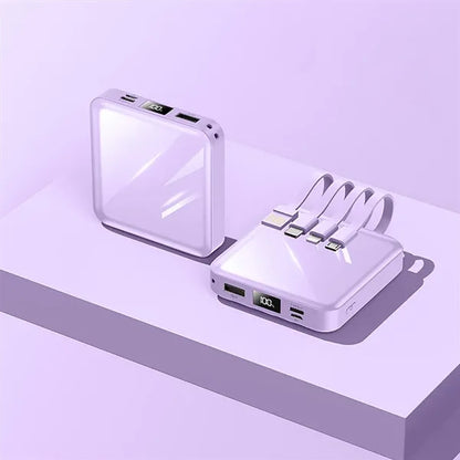 20,000 mAh Portable Power Bank Built-in Charging Cables