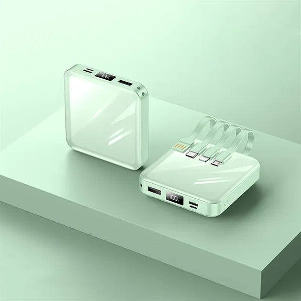 20,000 mAh Portable Power Bank Built-in Charging Cables