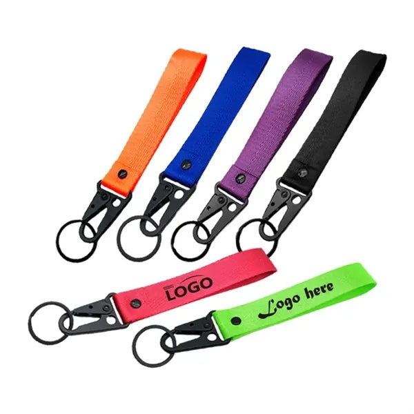 Polyester Wristband Keychain Buckle